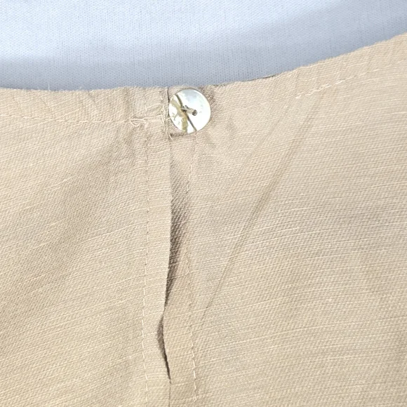 Alembika Belle Linen Tencel Top Size 18 Boxy Oversize Short Sleeve Khaki Black - Picture 8 of 15